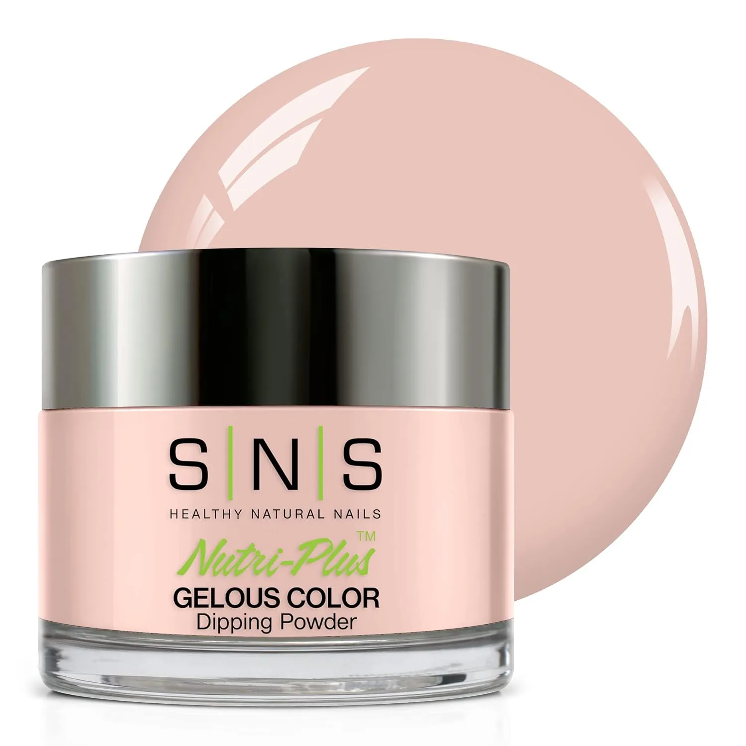 SNS Nail Dip Powder Gelous Color Dipping Powder - Scintillating Silk (Natural/Nudes, Pale Beige), SL03 - Long-Lasting Acrylic Nail Color & Polish Lasts 14 Days - Low-Odor, No UV Lamp Required, 1 Oz