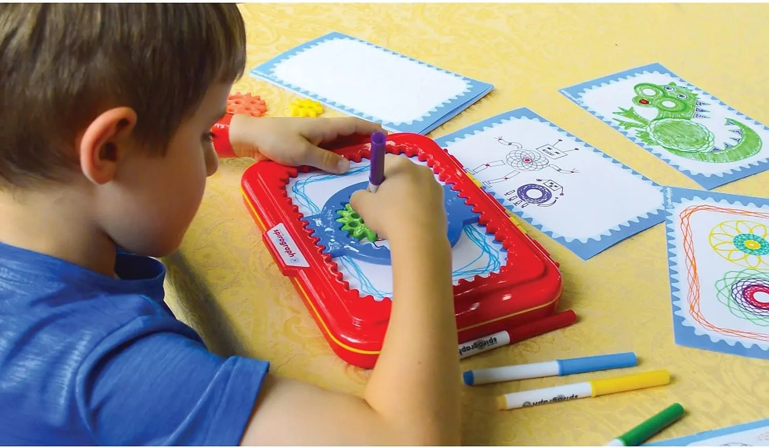 Spirograph Jr. — Jumbo Sized Gears Classic Retro Toy For Spiral Drawing Art Design Toy Kit for Smaller Hands — For Kids Ages 3 and Up