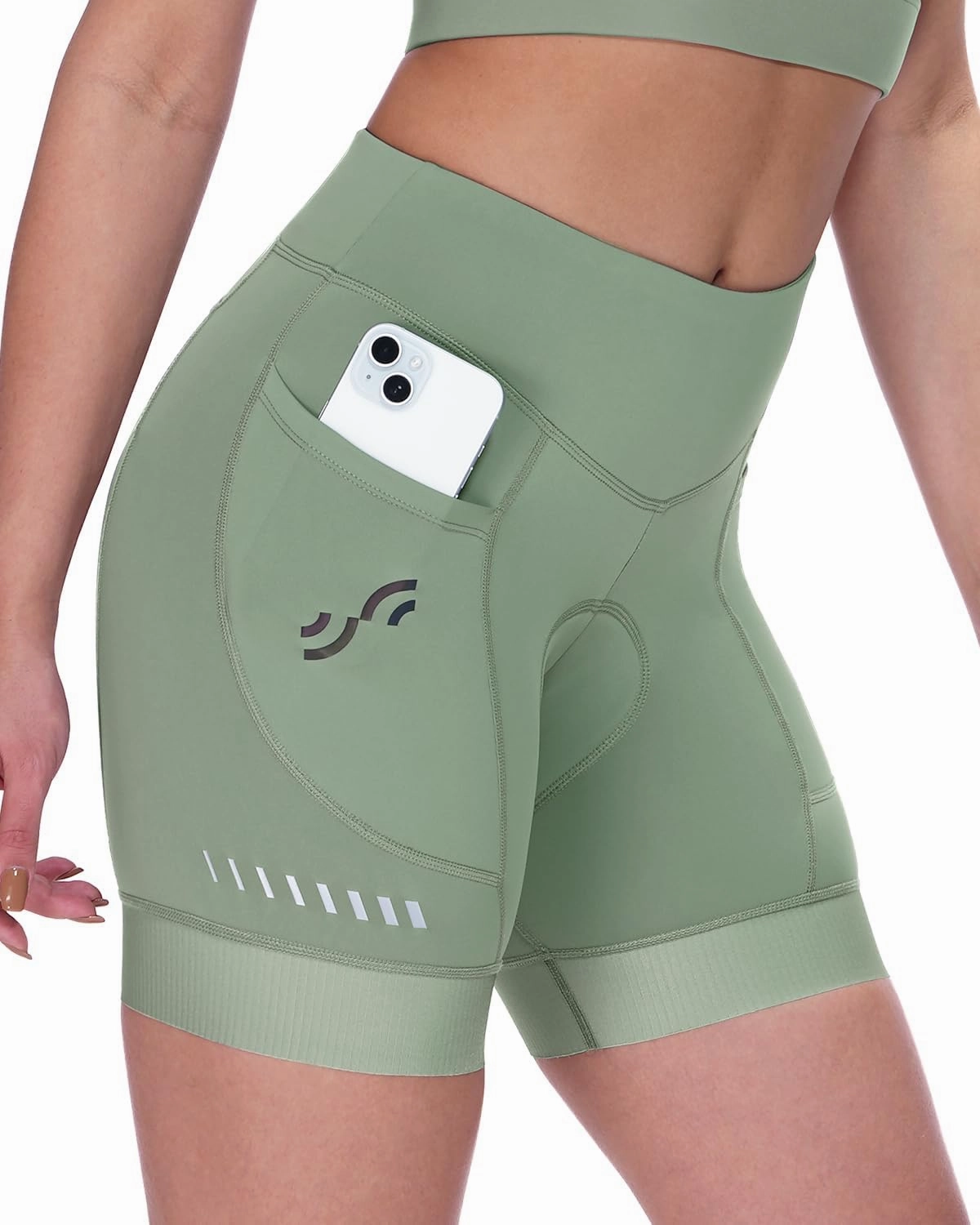 Sportneer Padded Bike Shorts Women - 4D Bicycle Cycling Riding Biking Shorts with 3 Pockets for Mountain Bike and Road
