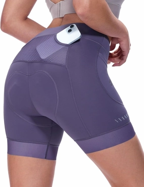 Sportneer Padded Bike Shorts Women - 4D Bicycle Cycling Riding Biking Shorts with 3 Pockets for Mountain Bike and Road