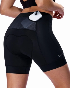 Sportneer Padded Bike Shorts Women - 4D Bicycle Cycling Riding Biking Shorts with 3 Pockets for Mountain Bike and Road