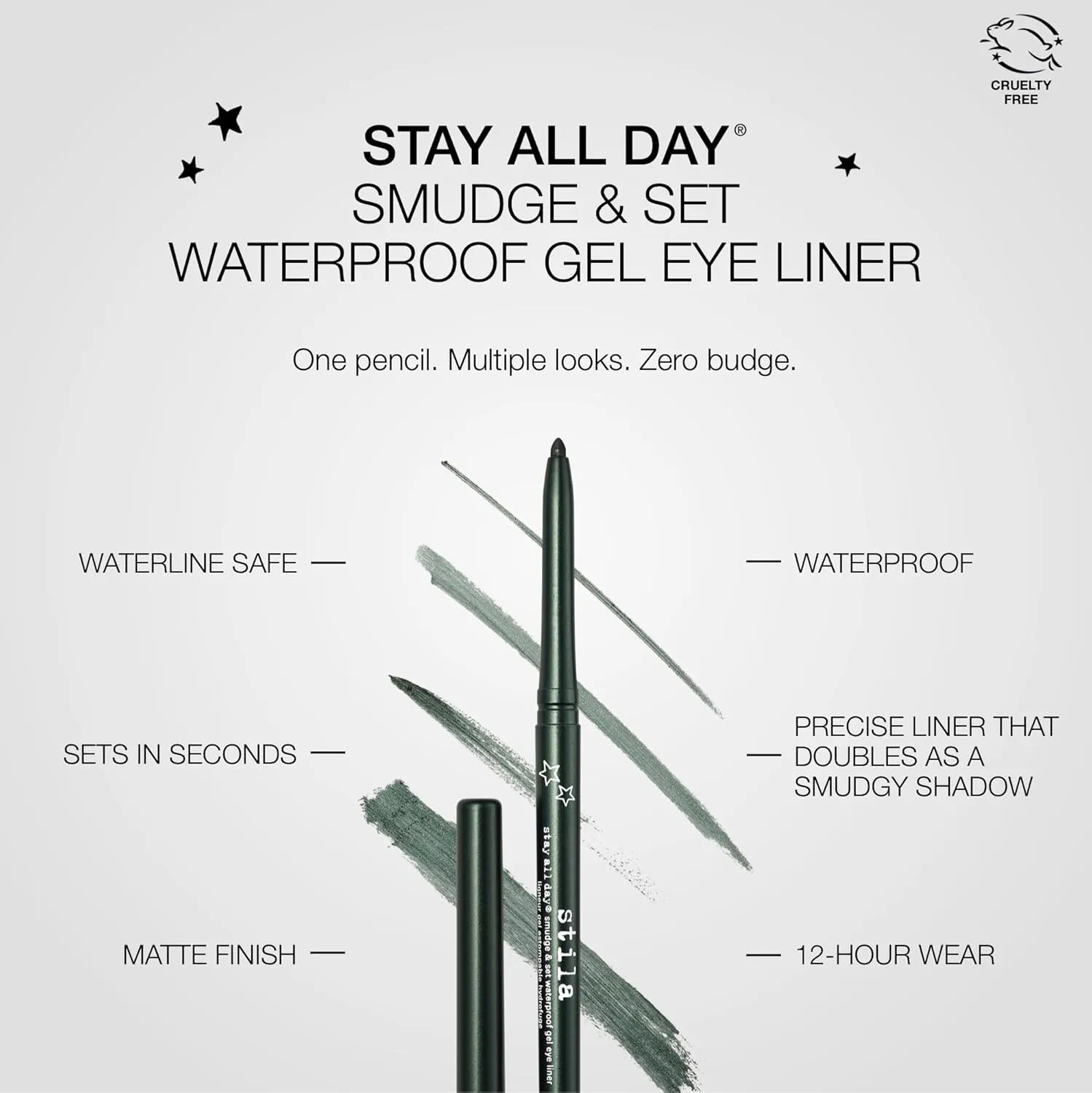 stila Stay All Day® Smudge & Set Waterproof Gel Liner | Long-Wear Gel Eyeliner Pencil for Tightlining, Waterline & Smoky Eye Looks | 12-Hour Wear, No Budge & Fade-Proof