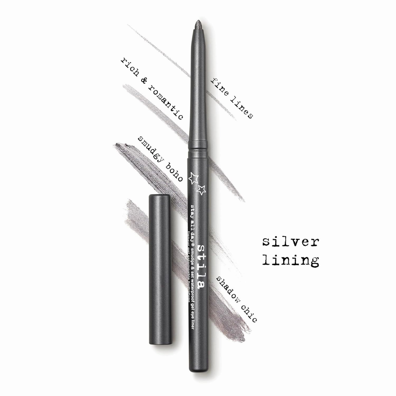 stila Stay All Day® Smudge & Set Waterproof Gel Liner | Long-Wear Gel Eyeliner Pencil for Tightlining, Waterline & Smoky Eye Looks | 12-Hour Wear, No Budge & Fade-Proof