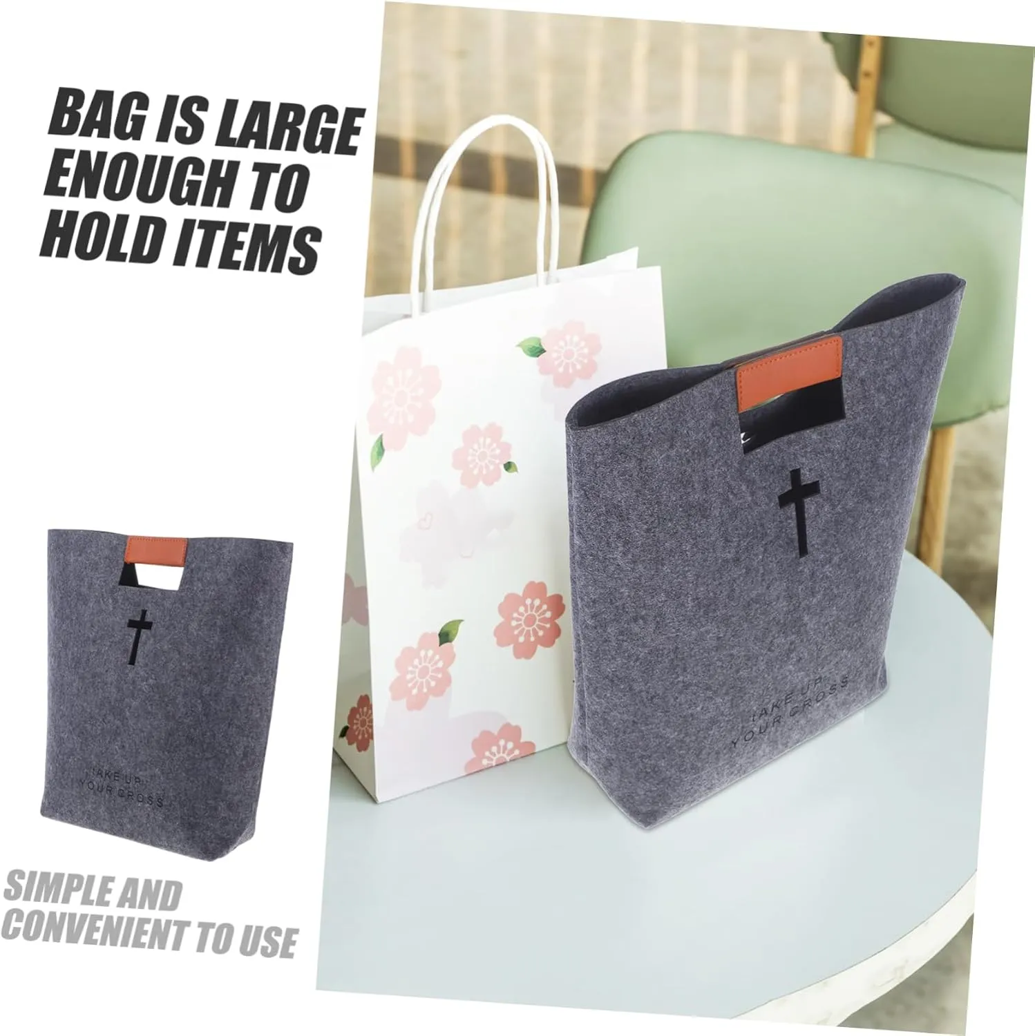 Storage Bag Multi-function Tote Bag Bible Bag for Ladies Bag for Bible Felt Bible Bag Bible Organizer