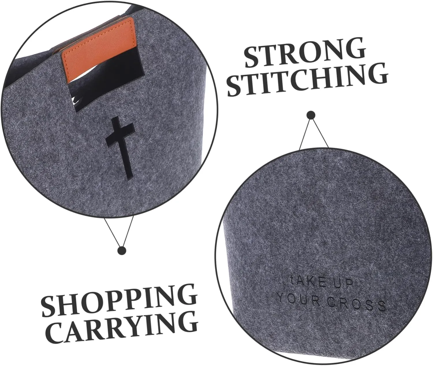 Storage Bag Multi-function Tote Bag Bible Bag for Ladies Bag for Bible Felt Bible Bag Bible Organizer