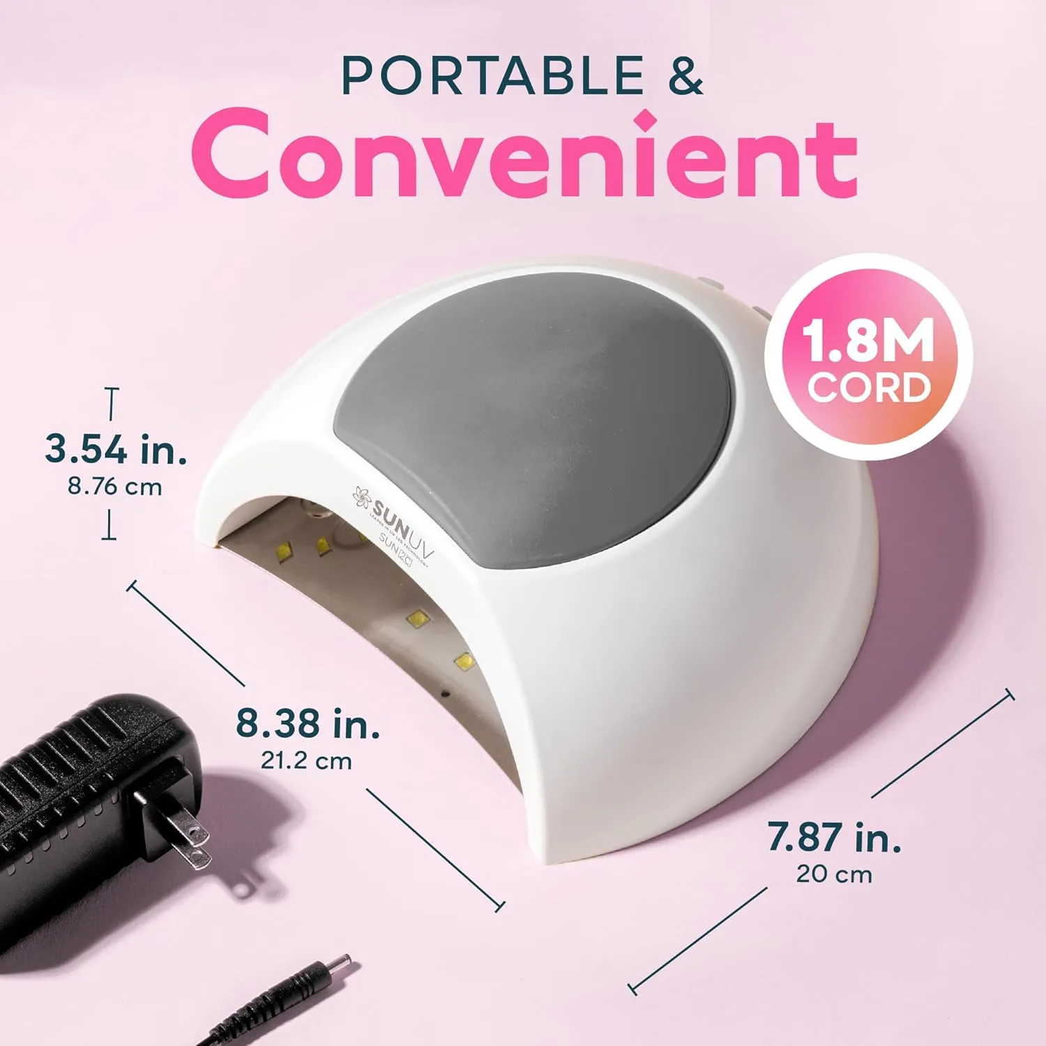 SUNUV UV Light for Gel Nails Polish, 48W UV LED Nail Lamp with 4 Timer Settings, Auto Sensor Removable Base SUN2C Grey
