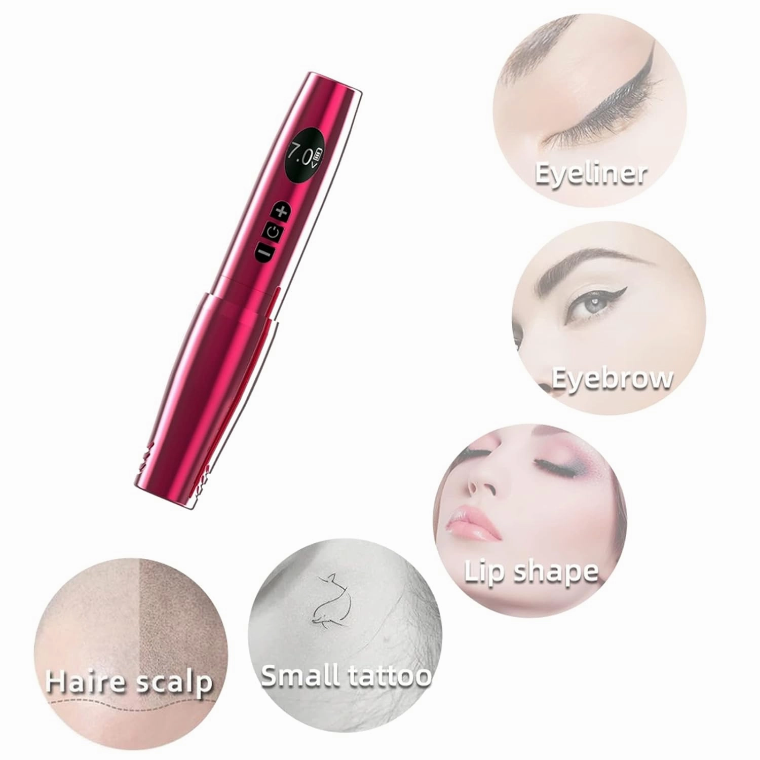 Tattoo Machine Pen Machine Makeup Eyeliner Eyebrows Lips Tools Semi-Permanent Tattoo for Cartridge,Green