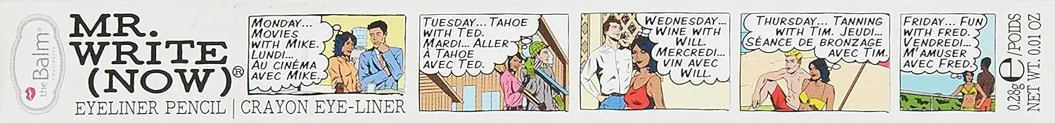 theBalm Mr. Write Now Eyeliner Pencil, Perfect Blend Eyeliner Pencil, Eye Color Pencil with Blending Tip, Long-Lasting