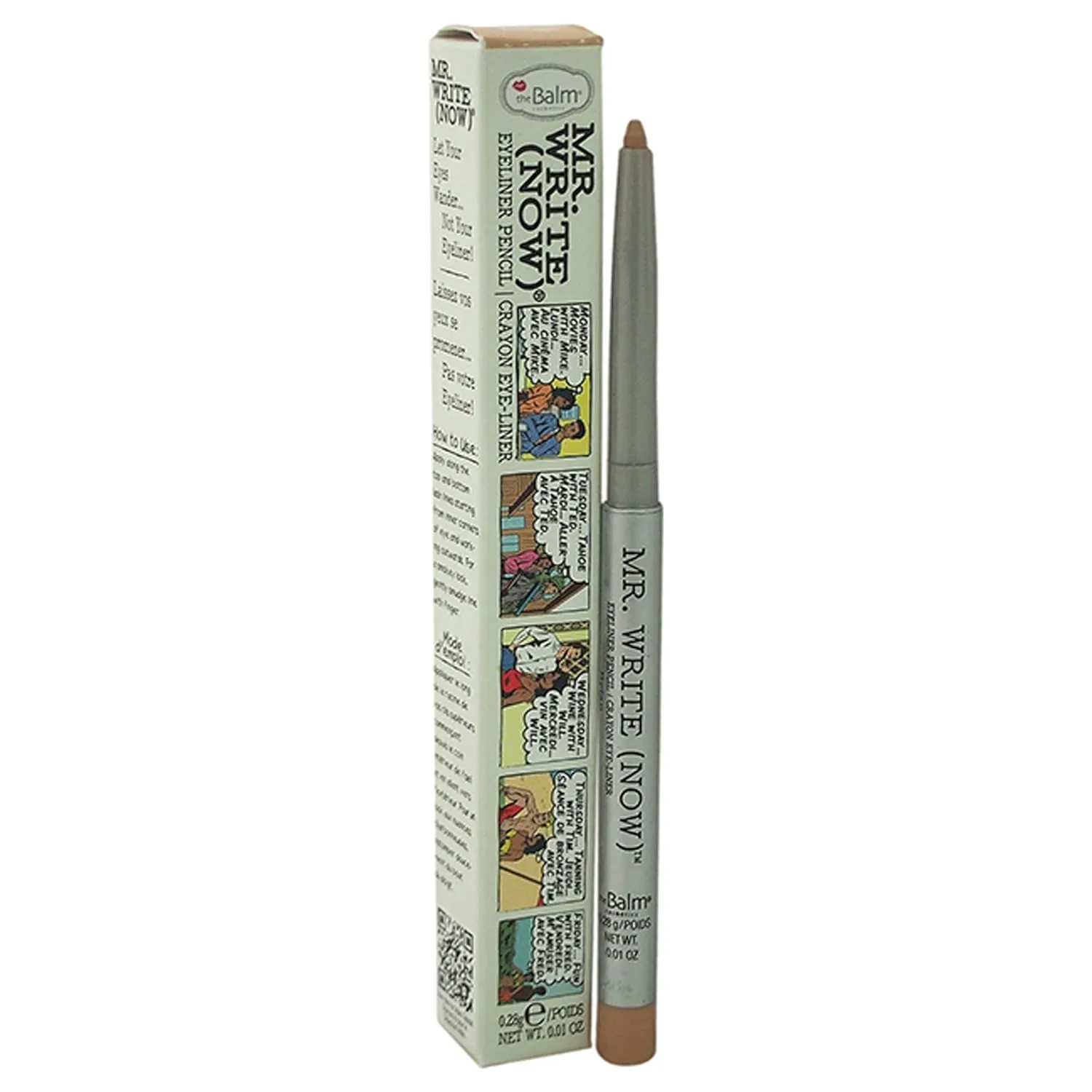 theBalm Mr. Write Now Eyeliner Pencil, Perfect Blend Eyeliner Pencil, Eye Color Pencil with Blending Tip, Long-Lasting