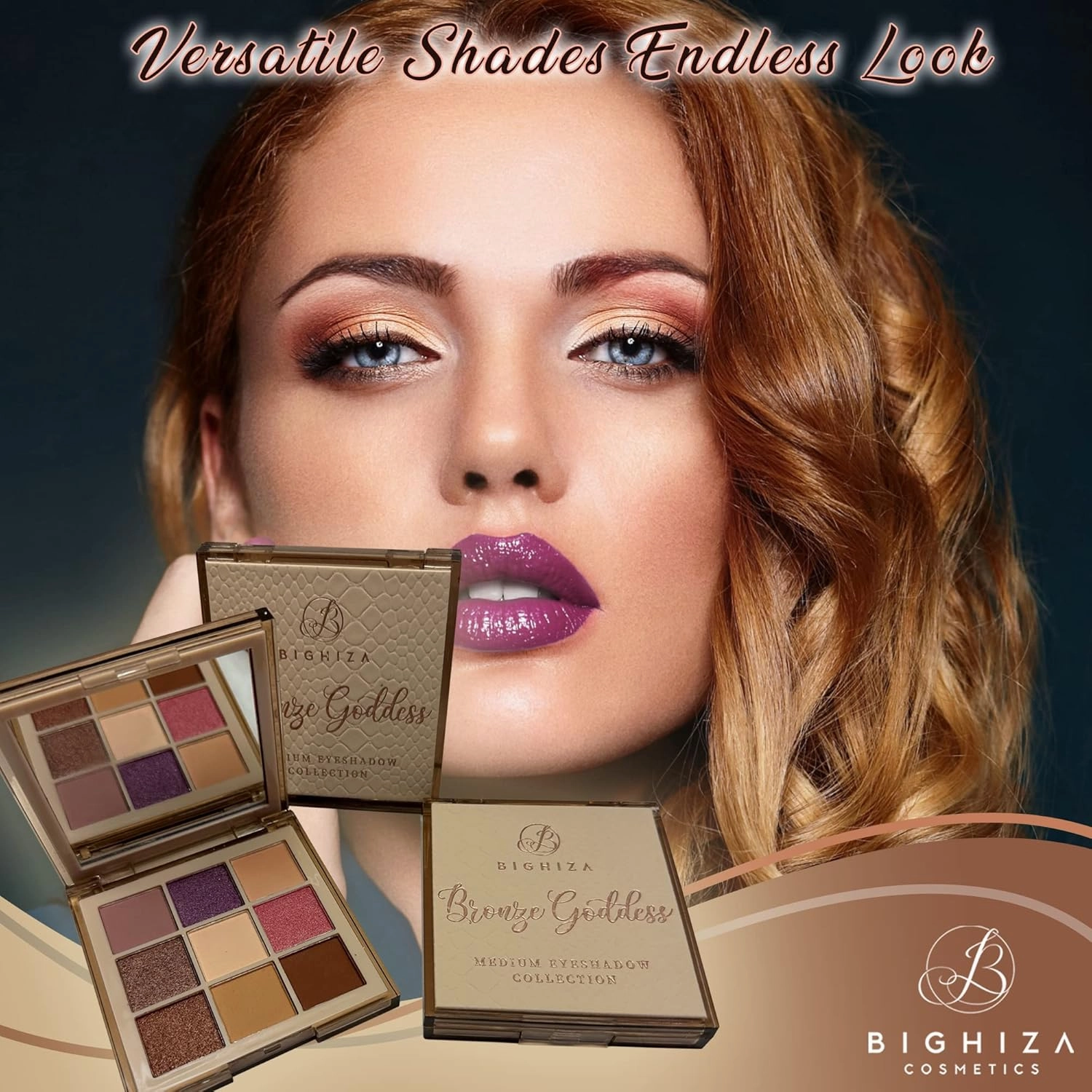 Three (3) Eyeshadow Palettes - Ultra-blendable & highly pigmented 9 shades - Eyeshadow Colors with Velvet Texture - Includes Mirror -Bronze Goddess & Chocolate Kisses & Secret Caresses