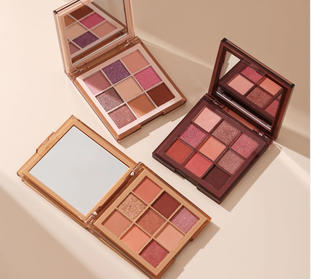 Three (3) Eyeshadow Palettes - Ultra-blendable & highly pigmented 9 shades - Eyeshadow Colors with Velvet Texture - Includes Mirror -Bronze Goddess & Chocolate Kisses & Secret Caresses