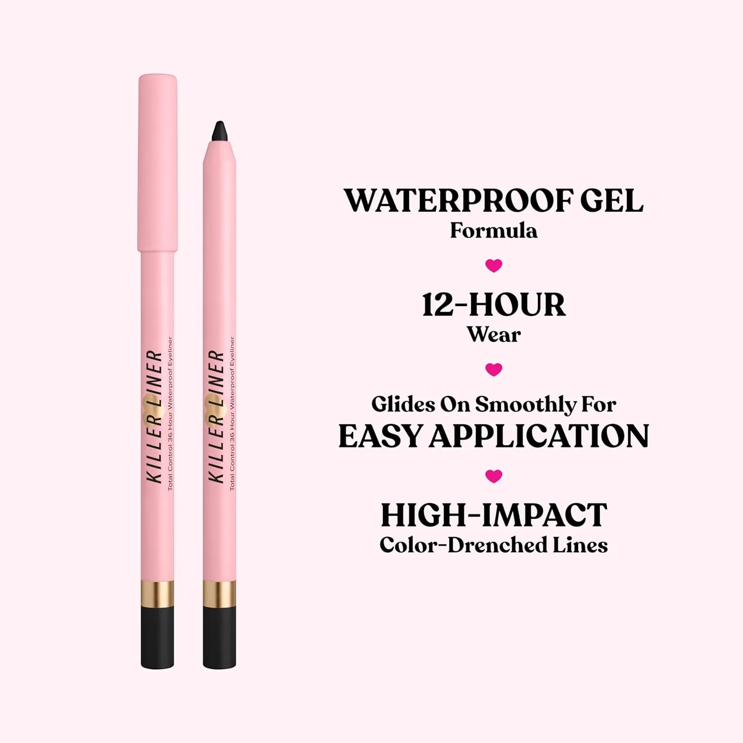 Too Faced Killer Liner 36 Hour Waterproof Gel Eyeliner Pencil | Long Lasting   Smudge Proof, 0.04 oz.