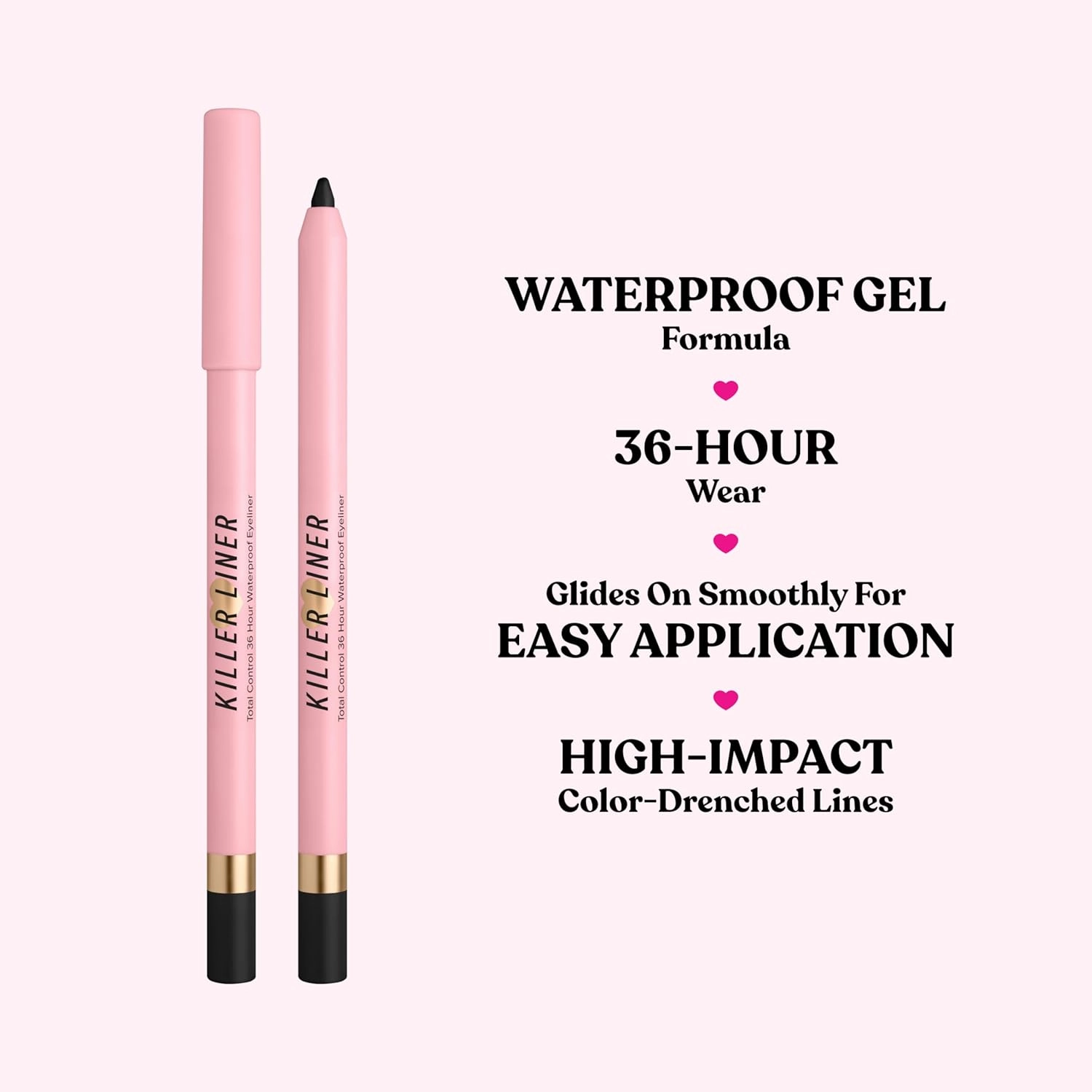Too Faced Killer Liner 36 Hour Waterproof Gel Eyeliner Pencil | Long Lasting   Smudge Proof, 0.04 oz.