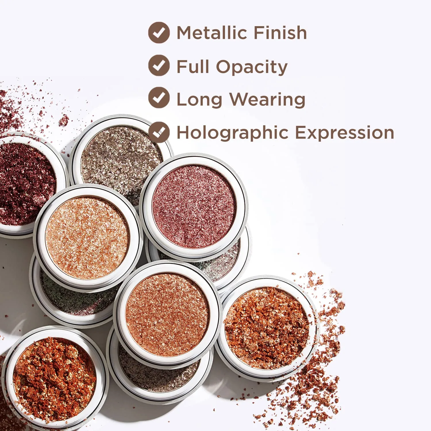 Touch in Sol Metallist Sparkling Foiled Pigment (#5 Holo Mulberry) - Diamond and Pearl Powders to Create Holographic Look - Dazzling Sparkles Gorgeous Glitter Eye Shadow