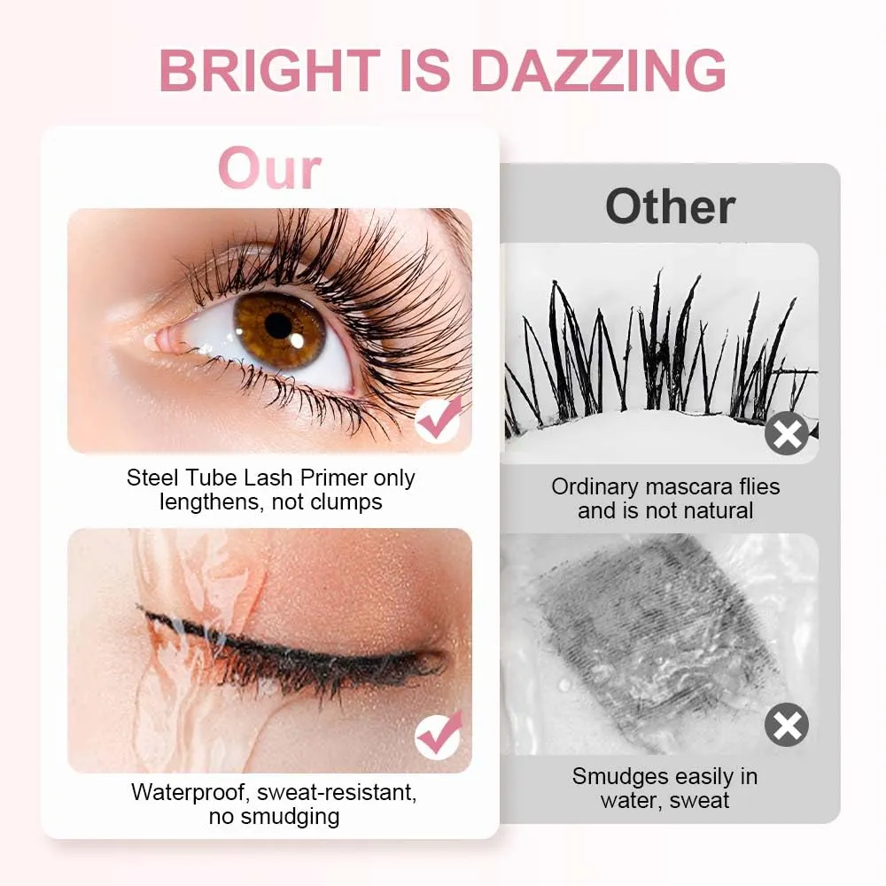 Tubing Mascara 2025 New Curling Mascara Black & Brown for Lash Makeup,Waterproof & Sweatproof Long Lasting Non-Smudged Magic Mascaras (Black/2pcs, One Size)