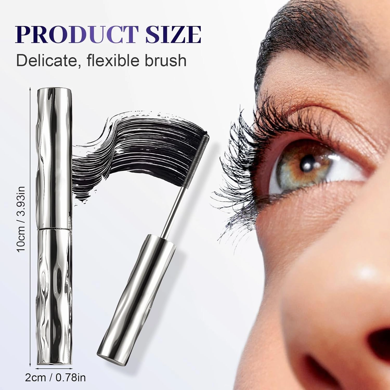 Tubing Mascara Black & Brown for Lash Makeup, Material Mascara Tubing, Lengthening and Curling, Smudge Proof, Non Clumping, Long Lasting and Waterproof (2pcs Black A, 1.2 FL OZ)