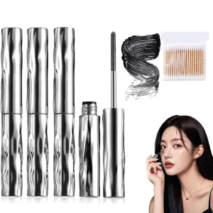 Ultimate Length & Curl Mascara Set, Steel Pipe Eyelash Primer, Steel Tube mascara Primer, 2025 New Waterproof Black Washable Metal mascaras, Iron Wand mascara,Waterproof & Sweat-Resistant (3pcs, 1)