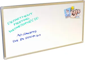Ultimate Office 34 1/2 inches x 17 3/4 inches Ultra-Slim Workstation Magnetic Whiteboard can be Mounted Horizontally or Vertically. Wall Rail Allows for Easy Mounting and Removal