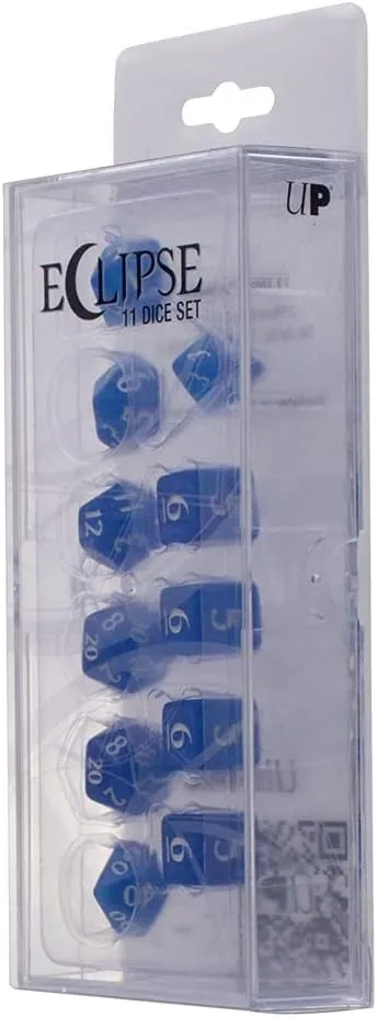 Ultra PRO - Eclipse 11 Dice Set (Pacific Blue) - Great Dice Set for All Kinds of Card Games and Board Games Such As, DND, MTG, and RPG - UP Your Game with Ultra PRO