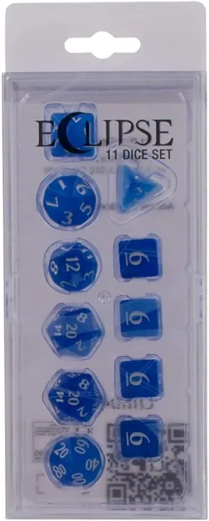Ultra PRO - Eclipse 11 Dice Set (Pacific Blue) - Great Dice Set for All Kinds of Card Games and Board Games Such As, DND, MTG, and RPG - UP Your Game with Ultra PRO