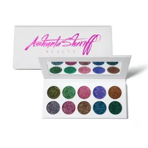 Unicorn Multichrome Glitter Shadow Palette, Colorful Eye Shadow Kit for Women, 10 Shades, Vibrant Makeup Palette, Stunning Eyeshadow for Bold Looks