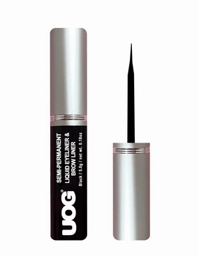 UOG Liquid Eyeliner & Eyebrow Liner - Waterproof, Semi-Permanent, Smudge-Proof, Lasts Up to 7 Days, Allergy-Free with Precise Slender Tip. 5.0 mL/0.18 Fl oz (3packs)