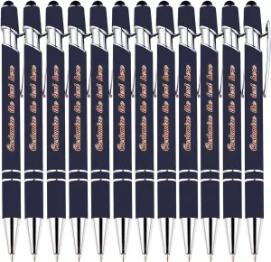 Up to 300 Pcs Bulk Custom Pens, Personalized Retractable Ballpoint Pen, Personalized Writing Pen, Custom Ballpoint Pens with Message for Business,Graduation,Anniversaries, Large Capacity Pen, 96PCS
