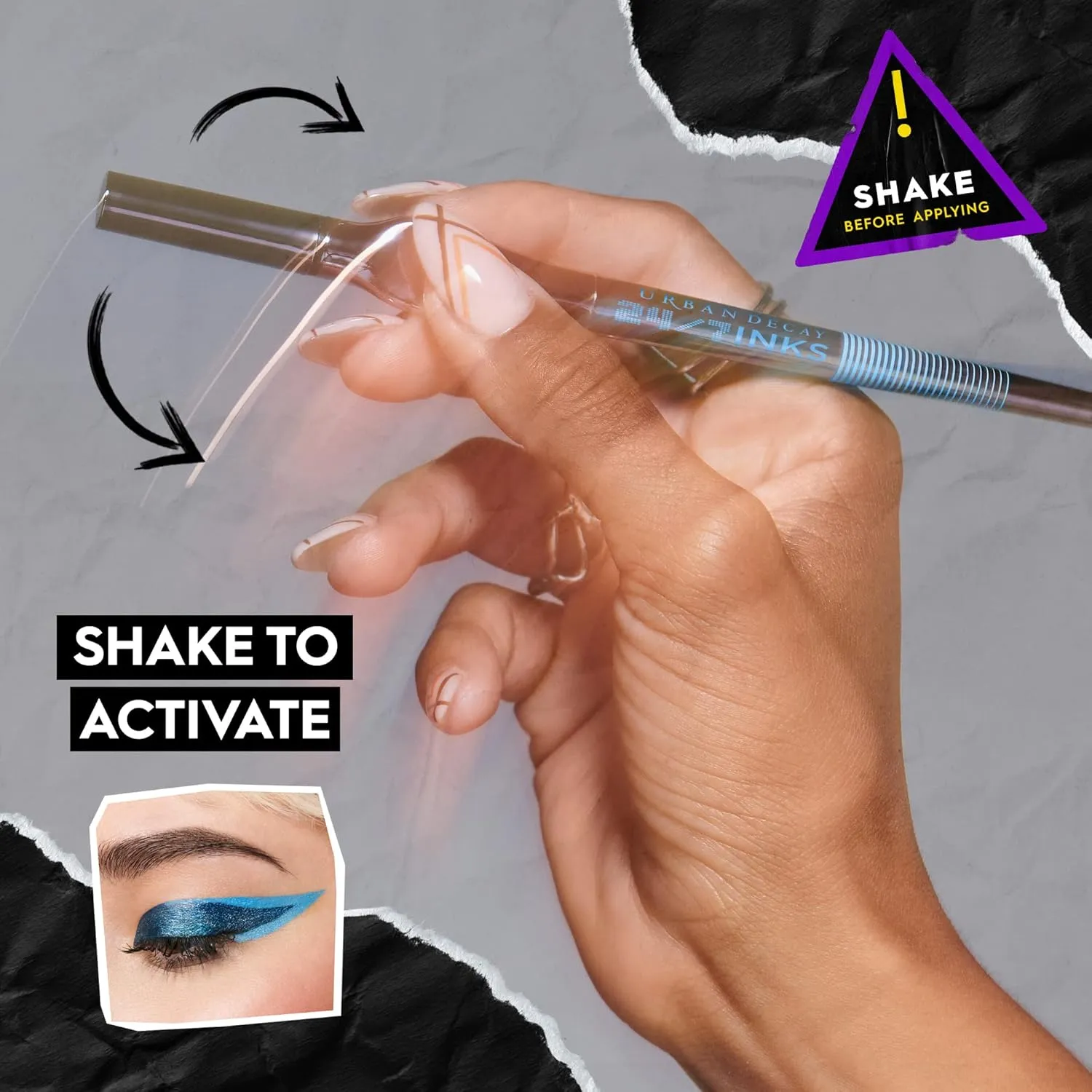 Urban Decay 24/7 Inks Liquid Eyeliner Pen, Water-Resistant, Smudge-Resistant, Fine Tip, Ergonomic Precision Grip, Matte and Shimmer Finishes - 0.01 fl oz