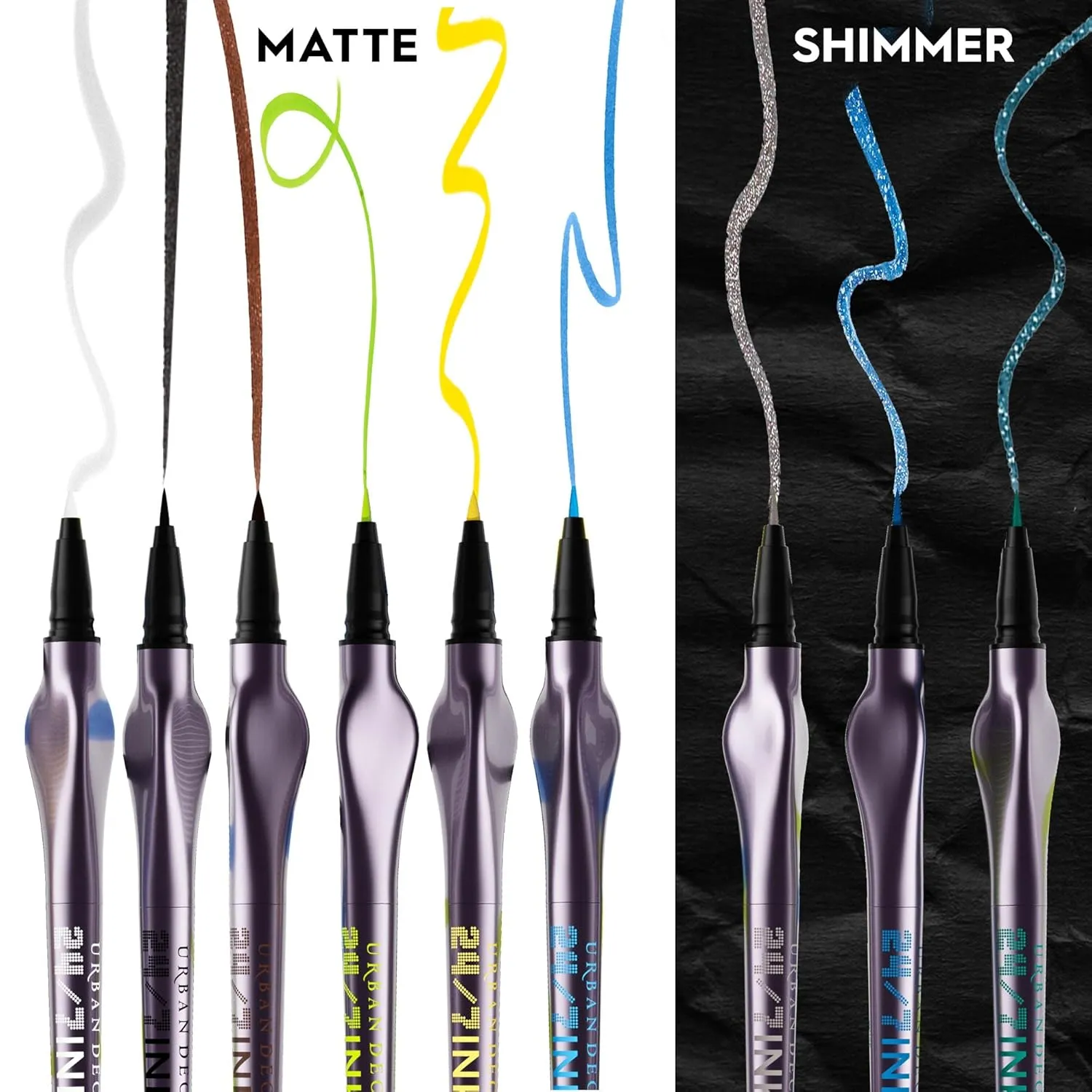 Urban Decay 24/7 Inks Liquid Eyeliner Pen, Water-Resistant, Smudge-Resistant, Fine Tip, Ergonomic Precision Grip, Matte and Shimmer Finishes - 0.01 fl oz