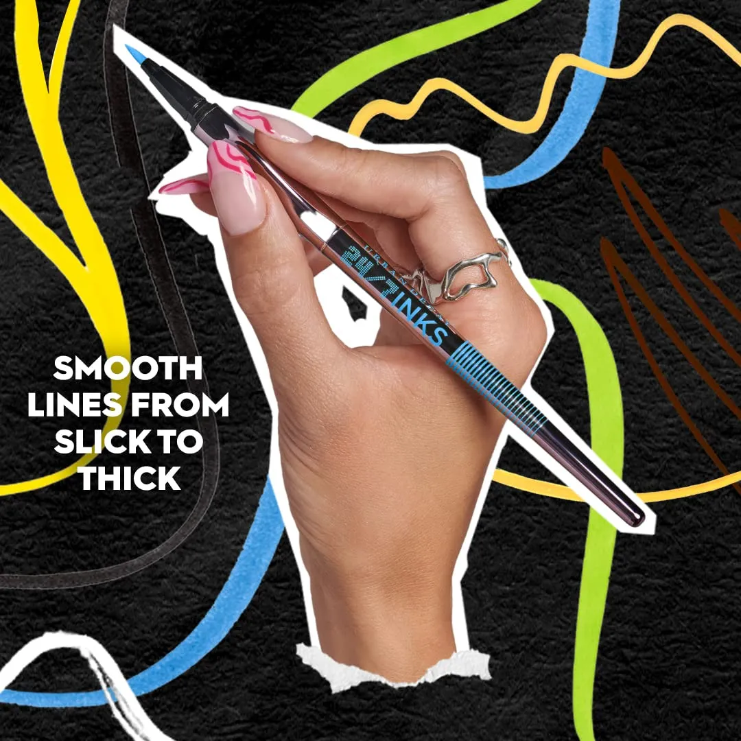 Urban Decay 24/7 Inks Liquid Eyeliner Pen, Water-Resistant, Smudge-Resistant, Fine Tip, Ergonomic Precision Grip, Matte and Shimmer Finishes - 0.01 fl oz