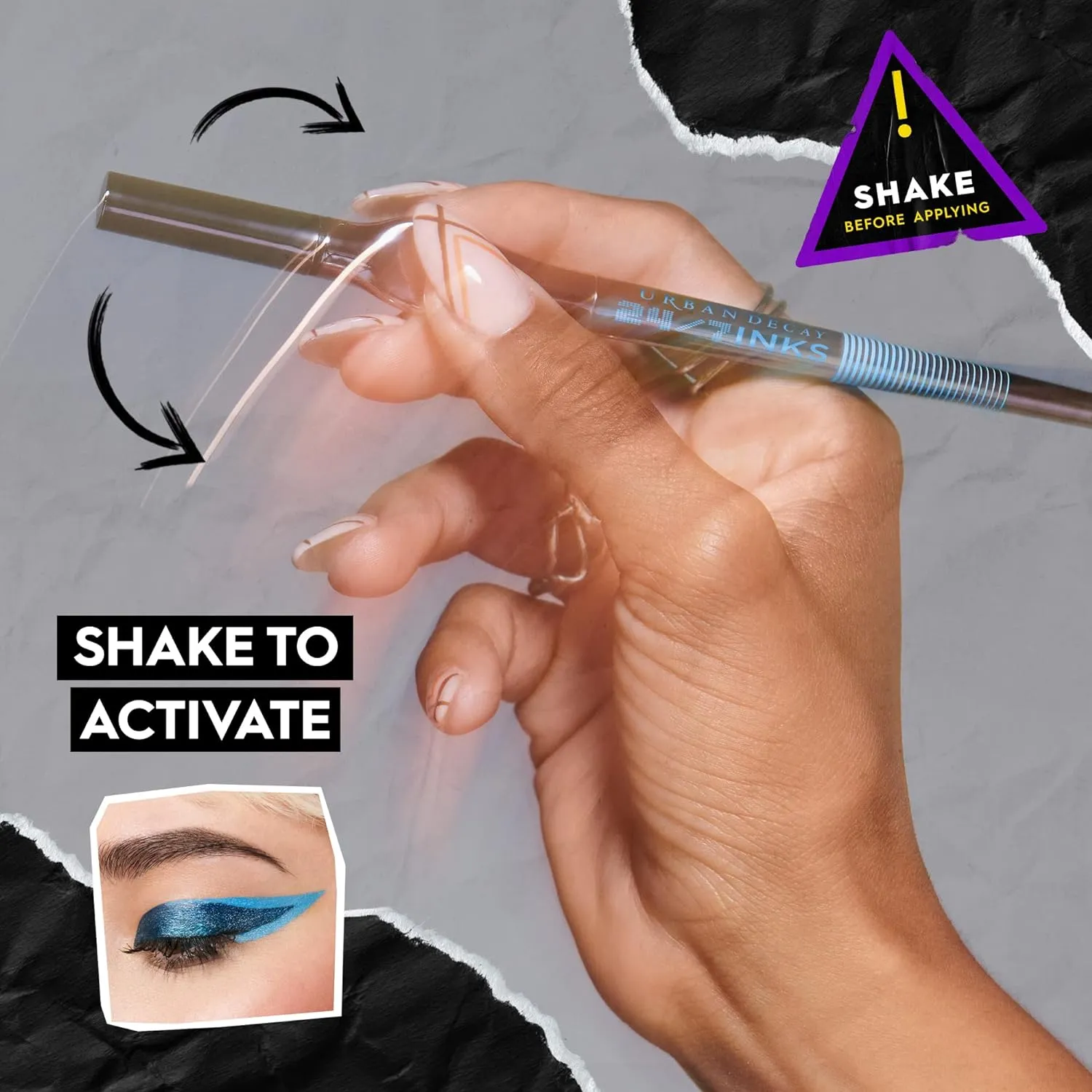 Urban Decay 24/7 Inks Liquid Eyeliner Pen, Water-Resistant, Smudge-Resistant, Fine Tip, Ergonomic Precision Grip, Matte and Shimmer Finishes - 0.01 fl oz