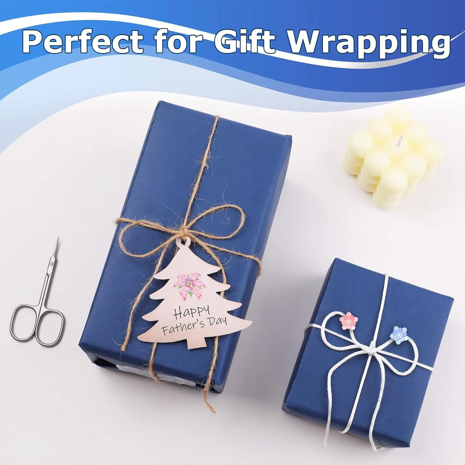 Vanhench 36"x1500" (125') Navy Blue Wrapping Paper, Art Kraft Craft Paper for Birthday Gift Wrapping, Bouquet Flower Crafts, Poster Bulletin Board Construction, Moving Shipping Packing Supplies