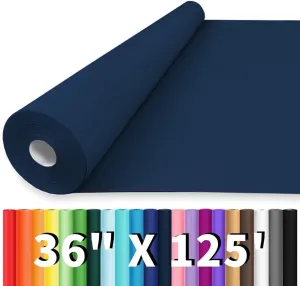 Vanhench 36"x1500" (125') Navy Blue Wrapping Paper, Art Kraft Craft Paper for Birthday Gift Wrapping, Bouquet Flower Crafts, Poster Bulletin Board Construction, Moving Shipping Packing Supplies