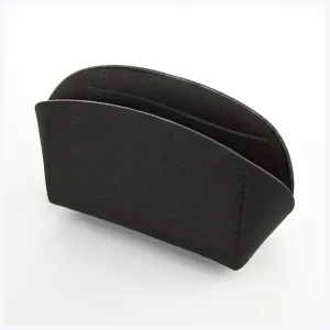 Vanity Storage Box Inner Bag Insert Storage Bag Travel Wallet Cosmetic Handbag Storage Bag Lined with Felt Cloth Ladies Cosmetic Bag Vanity Organizer Box(Black,XXL with Zipper)