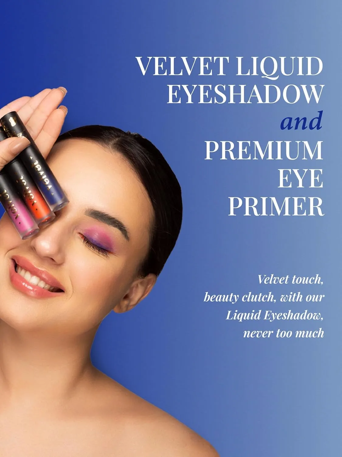 Velvet - Liquid Eyeshadow & Eye Primer in Blue Color - (5ml) for Long-Lasting, Waterproof Matte Finish Makeup Look - Best Suitable for Eyeshadow base