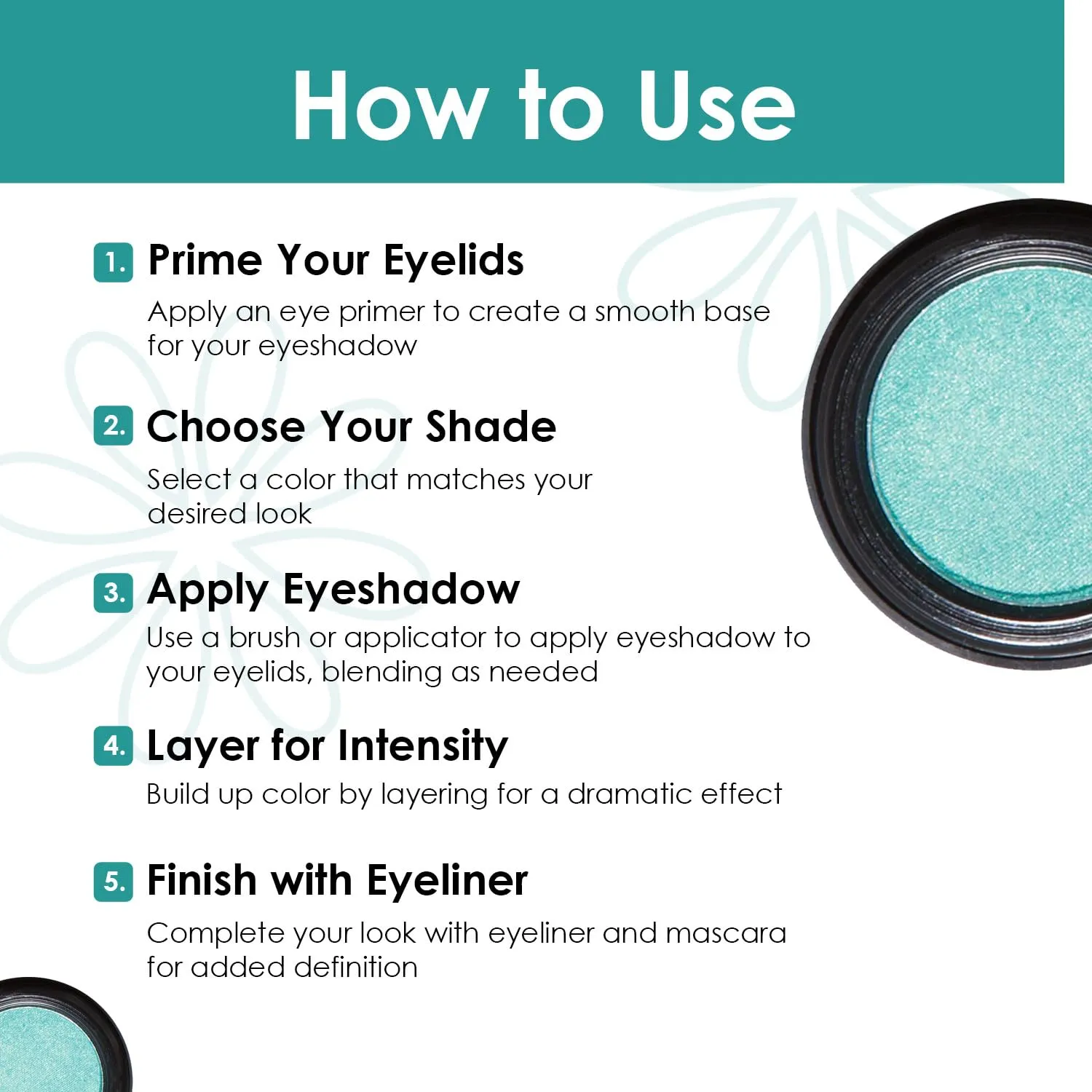 Vera Moore Eyeshadow, Highly Pigmented Eyeshades and Textures, Provide Bold and Lasting Looks, Suitable for Any Event, Easily Blendable Eye Makeup in Multiple Shades. (Aqua)