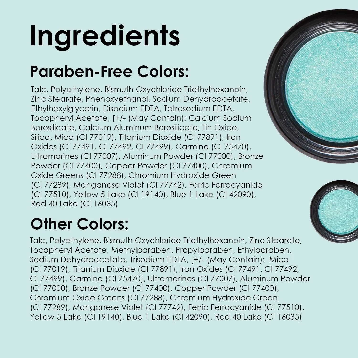 Vera Moore Eyeshadow, Highly Pigmented Eyeshades and Textures, Provide Bold and Lasting Looks, Suitable for Any Event, Easily Blendable Eye Makeup in Multiple Shades. (Aqua)