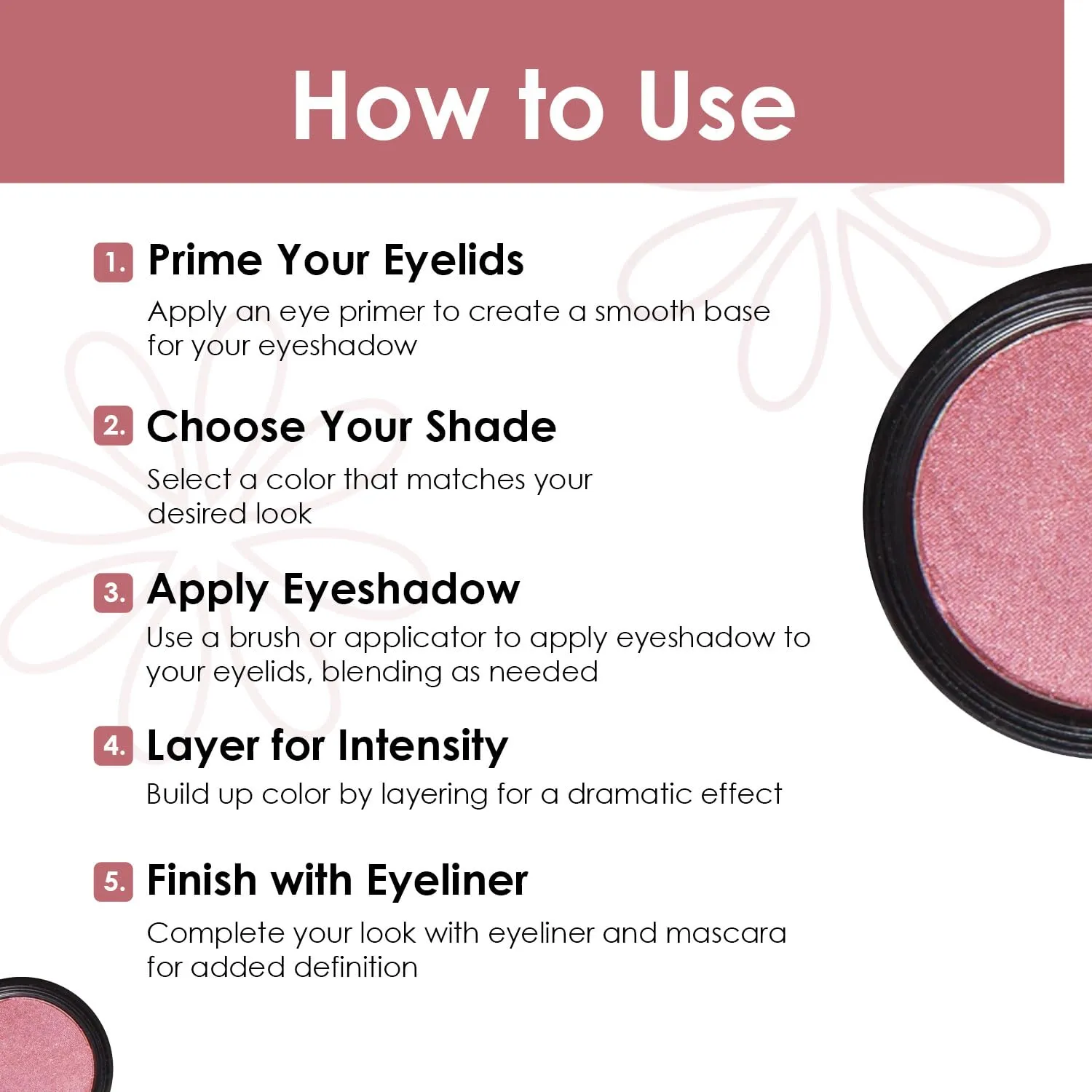 Vera Moore Eyeshadow, Highly Pigmented Eyeshades and Textures, Provide Bold and Lasting Looks, Suitable for Any Event, Easily Blendable Eye Makeup in Multiple Shades. (Dusty Rose)