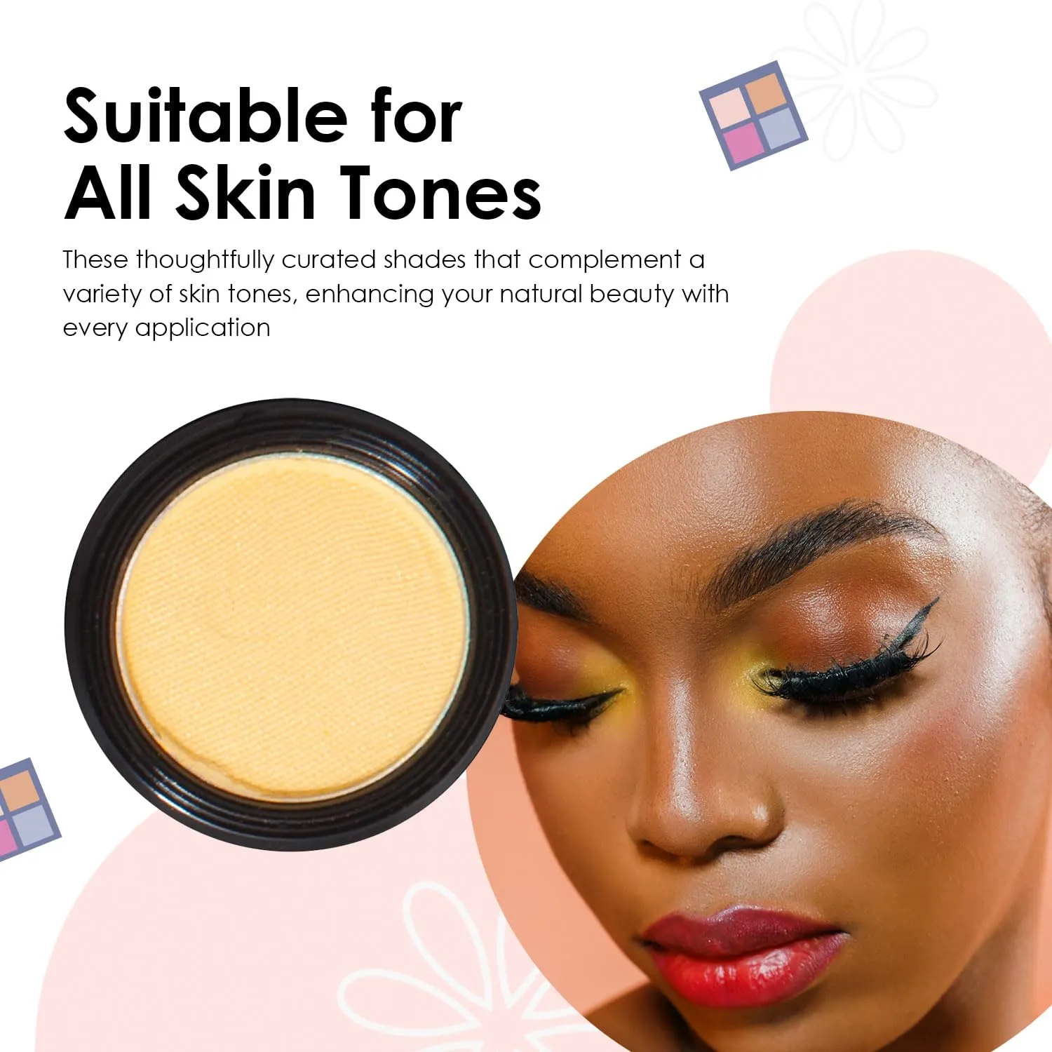 Vera Moore Eyeshadow, Highly Pigmented Eyeshades and Textures, Provide Bold and Lasting Looks, Suitable for Any Event, Easily Blendable Eye Makeup in Multiple Shades. (Sunrise)