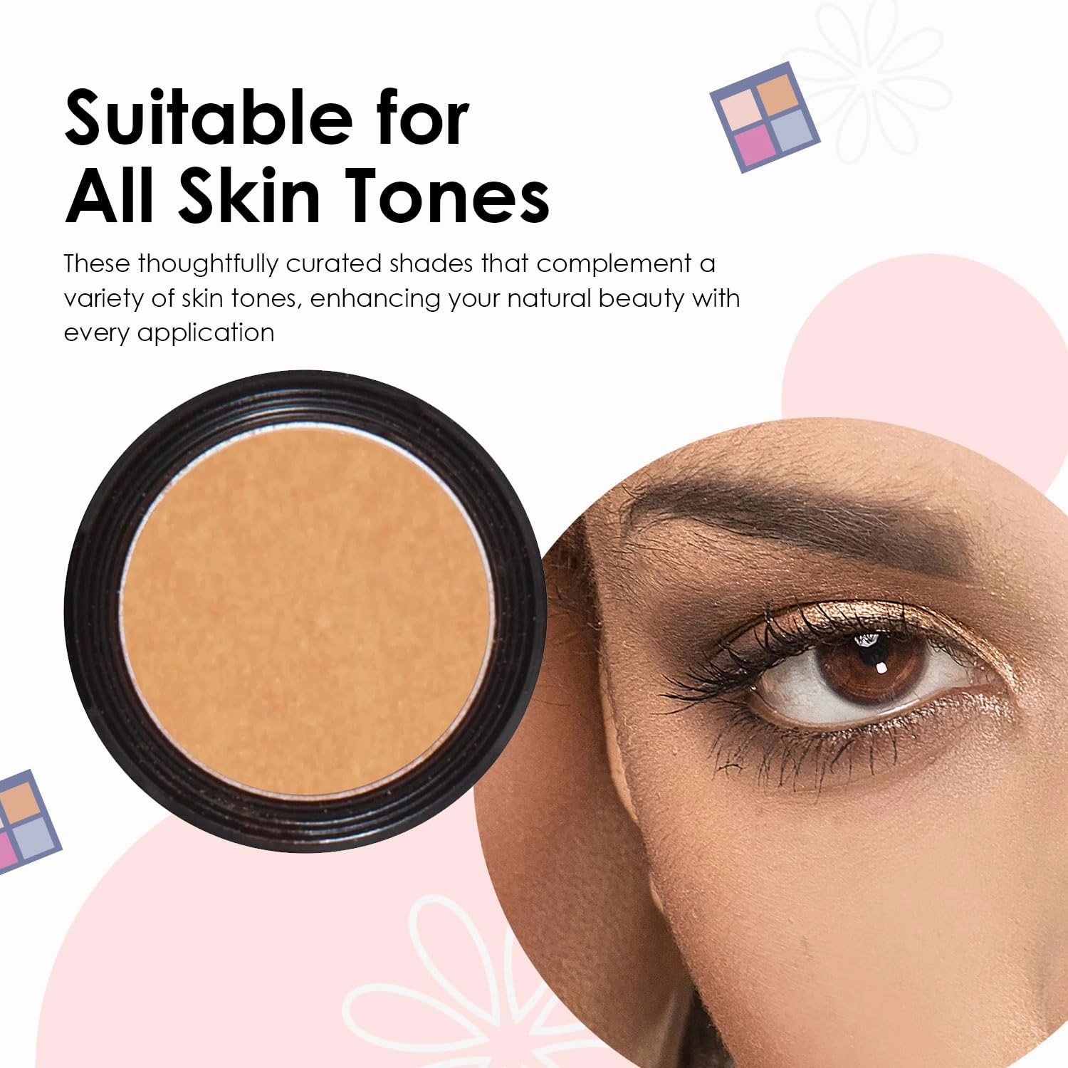 Vera Moore Eyeshadow, Highly Pigmented Eyeshades and Textures, Provide Bold and Lasting Looks, Suitable for Any Event, Easily Blendable Eye Makeup in Multiple Shades. (Autumn Gold)