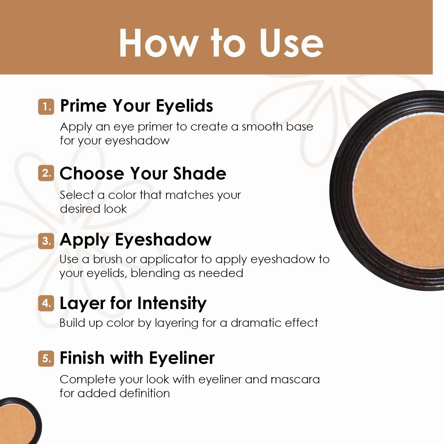 Vera Moore Eyeshadow, Highly Pigmented Eyeshades and Textures, Provide Bold and Lasting Looks, Suitable for Any Event, Easily Blendable Eye Makeup in Multiple Shades. (Autumn Gold)