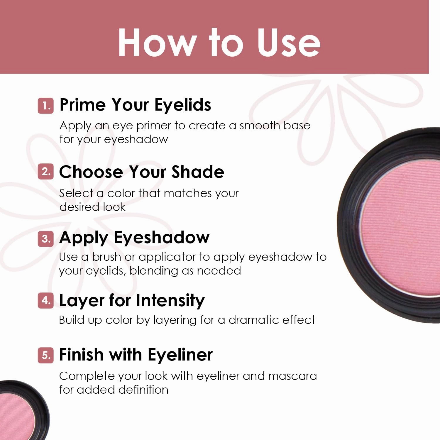Vera Moore Eyeshadow, Highly Pigmented Eyeshades and Textures, Provide Bold and Lasting Looks, Suitable for Any Event, Easily Blendable Eye Makeup in Multiple Shades. (Pink)