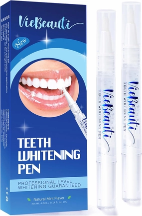 VieBeauti Teeth Whitening Pen (2 Pcs), White Smile, Mint Flavor