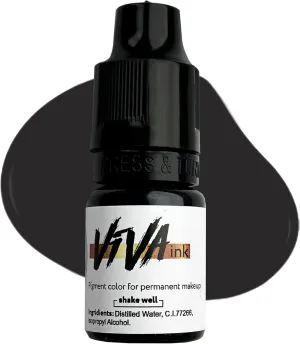 VIVAINK Black Permanent Makeup Eyeliner Pigment Tattoo Ink 0.2 oz - Flawless Results with Our Premium-Quality, Long-Lasting Pigment for Tattooing and Permanent Makeup