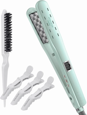 Voloom Rootie 3/4” Inch Professional Volumizing Ceramic Hair Iron | Lasting Hair Volume | for Short Or Thin Hair | Adjustable Temp | Auto Shut-Off