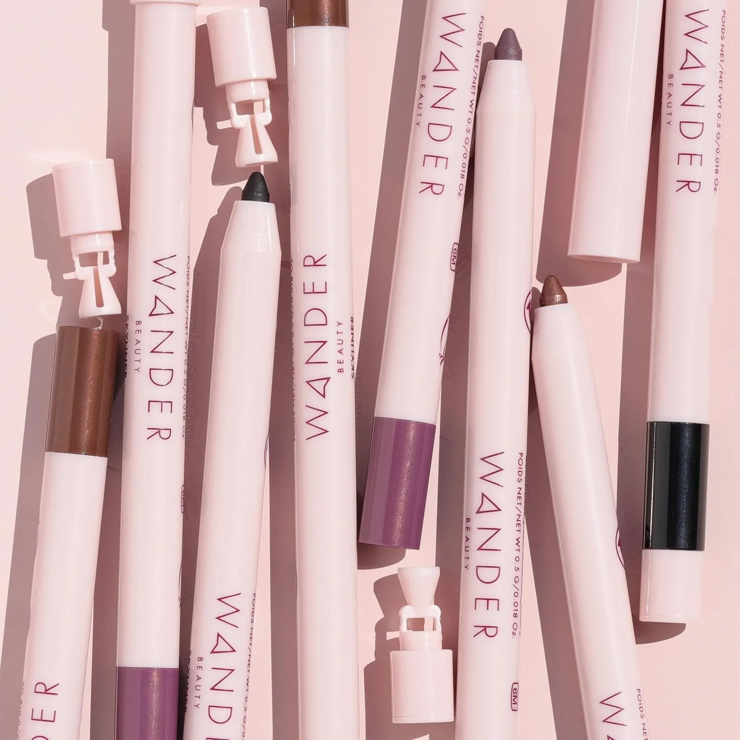 Wander Beauty Skyliner Automatic Gel Eyeliner (Tan Line) - Smudge Proof Retractable Gel Liner - Precise Application With Built-In Eye Pencil Sharpener - Intense Pigment Gel Eyeliner Pencil- 0.01 fl oz