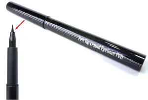 Waterproof Long Lasting Matte Black Liquid Skinny Felt Tip Eyeliner Pen, No Animal Testing & Cruelty Free
