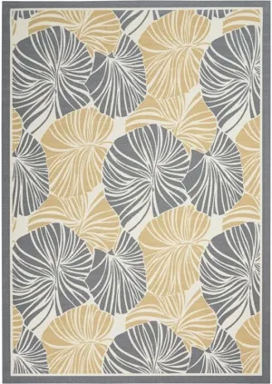 Waverly Sun N' Shade Indoor/Outdoor Blue 2'3" x 3'9" Area Rug, Easy-Cleaning, Non Shedding, Bed Room, Living Room, Dining Room, Backyard, Deck, Patio (2x4)
