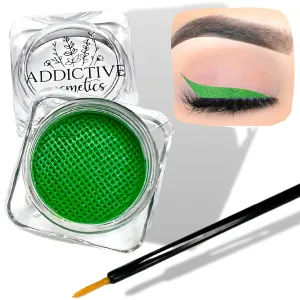 Wet Liners Parent- Cake Eyeliner with Applicator Brush - Water Activated Dry Pressed Eyeliner - Long-Lasting, Vibrant Color, Smudge Resistant - Vegan Cruelty Free Paraben Free (Bright Green)