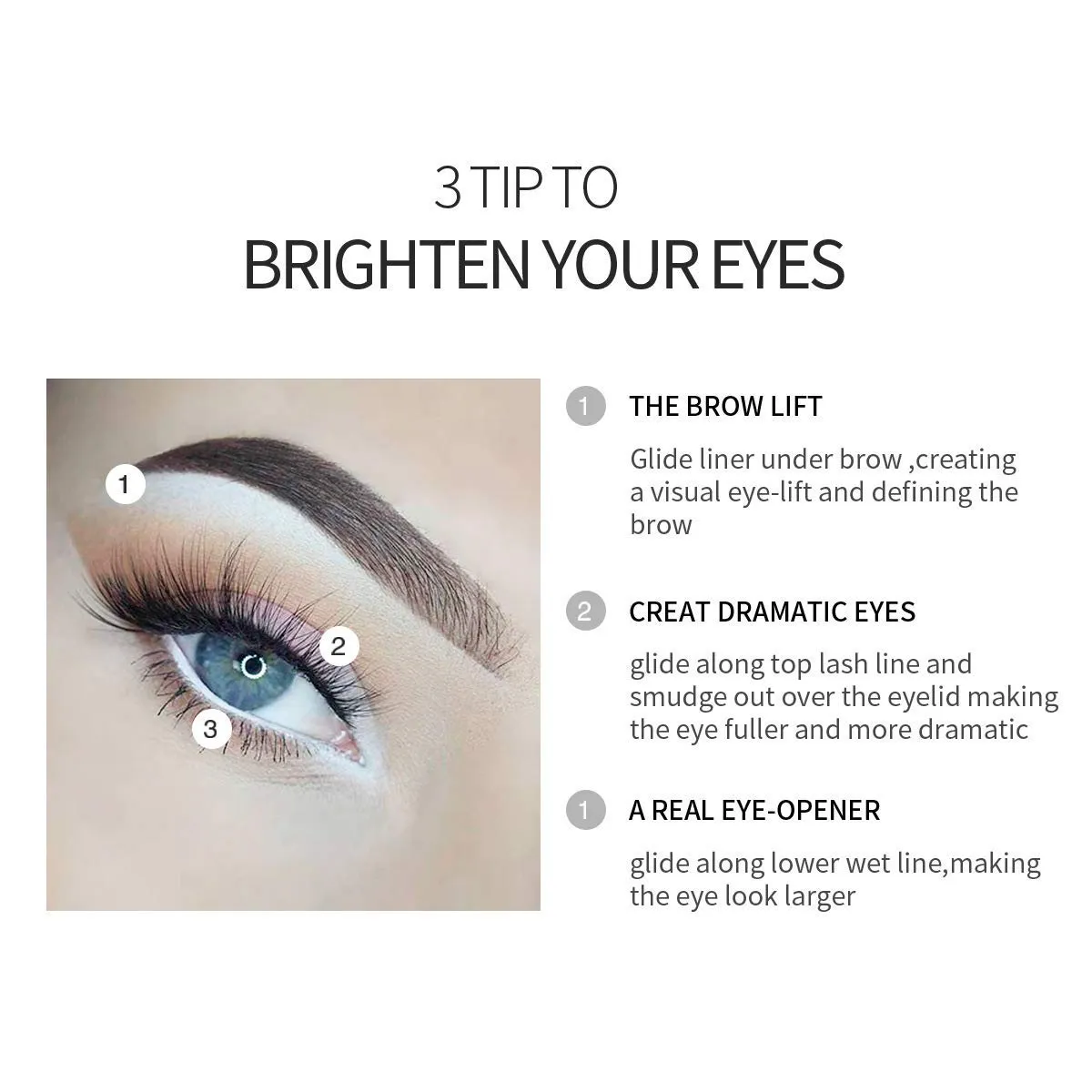 White Eyeliner Pencil Professional Highlighter Eye Liner Pen Soft Strokes Waterproof Long-Lasting Eyeshadow Eye Silkworm Brighten Pencil Beauty Makeup Tool (24pcs)